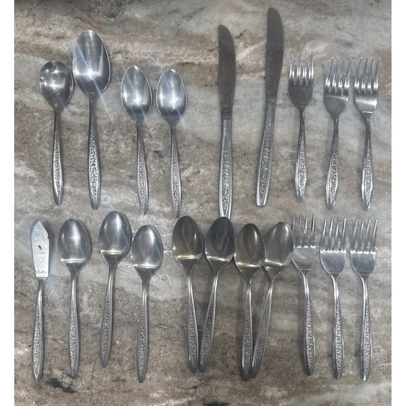 Customcraft Other - Vintage Customcraft CUS5 Japan Stainless Steel Flatware 20 Pc Fork Spoon Knife